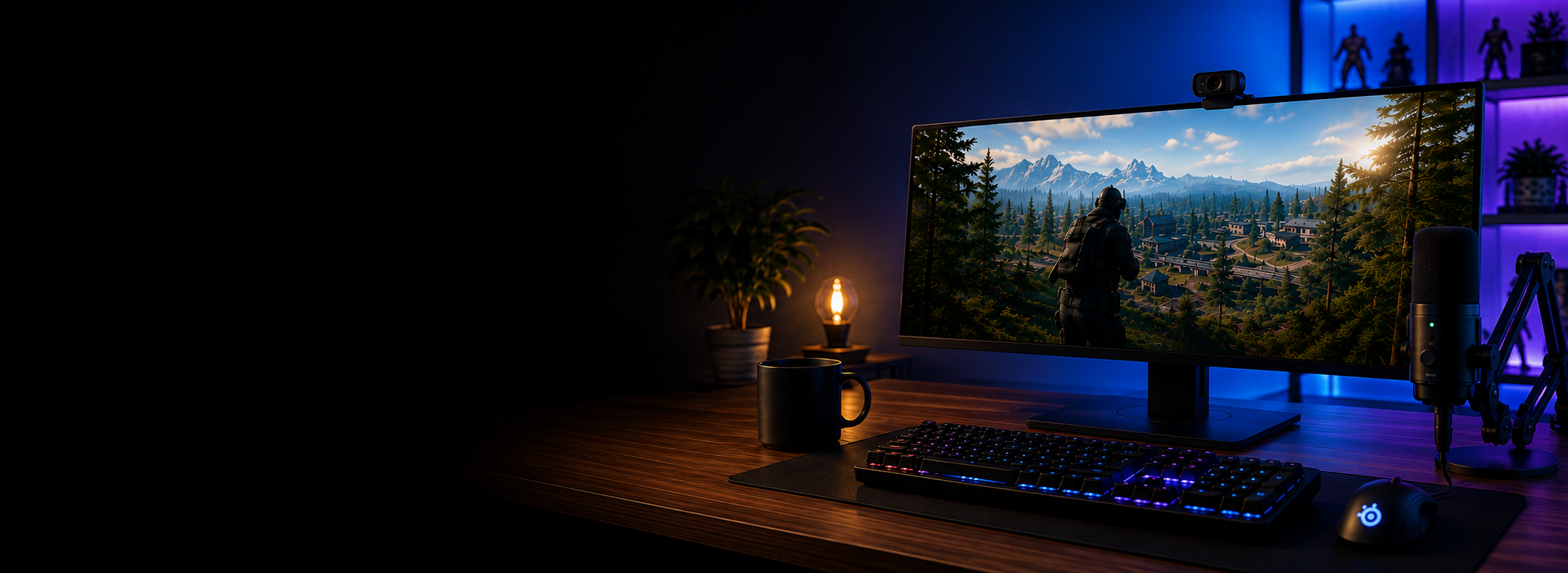 Gaming PC setup with a visual replay buffer